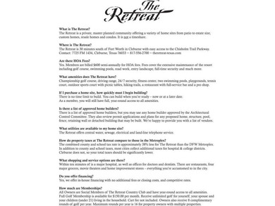 Excellent homesite, one-third acre!  Located in The Retreat on The Retreat in Texas - for sale on GolfHomes.com, golf home, golf lot