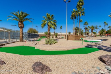 Welcome to this charming 2-bed, 2-bath Gemini home in the heart on Sun City Lakes West and East in Arizona - for sale on GolfHomes.com, golf home, golf lot