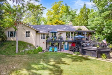 Enjoy life on the water with this 3 bedroom, 2.5 bath, lakefront on Foxcliff Golf Club in Indiana - for sale on GolfHomes.com, golf home, golf lot