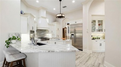 Welcome to an exceptional waterfront retreat offering almost 3 on Miromar Lakes Golf Club in Florida - for sale on GolfHomes.com, golf home, golf lot