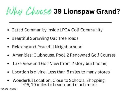 This property is nestled in between one of two famous LPGA golf on LPGA International Golf Course in Florida - for sale on GolfHomes.com, golf home, golf lot