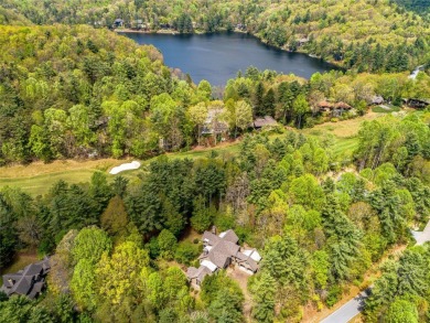 Overlooking the scenic 4th hole, this stunning 4-bedroom, 4 on Lake Toxaway Country Club in North Carolina - for sale on GolfHomes.com, golf home, golf lot
