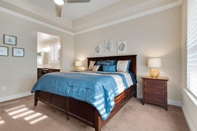 Beautifully landscaped single-story home with an inviting open on Wildhorse Golf Club of Robson Ranch in Texas - for sale on GolfHomes.com, golf home, golf lot