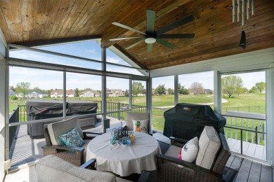 This beautiful 2-story home overlooks the par-3 4th hole at on Hunters Ridge Golf Course in Iowa - for sale on GolfHomes.com, golf home, golf lot