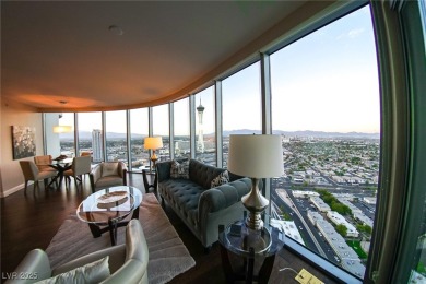 Panoramic views from the 34th floor with floor to ceiling on Las Vegas Country Club in Nevada - for sale on GolfHomes.com, golf home, golf lot