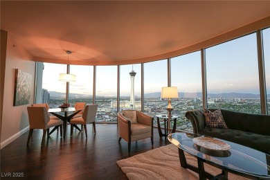Panoramic views from the 34th floor with floor to ceiling on Las Vegas Country Club in Nevada - for sale on GolfHomes.com, golf home, golf lot