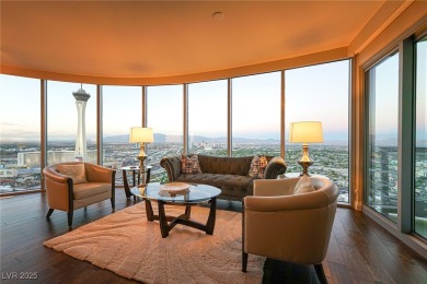 Panoramic views from the 34th floor with floor to ceiling on Las Vegas Country Club in Nevada - for sale on GolfHomes.com, golf home, golf lot