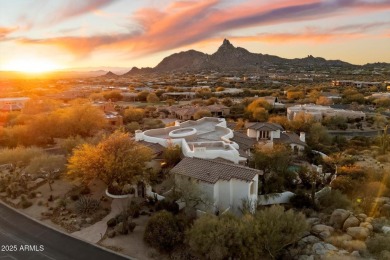 Welcome to this exquisite Santa Barbara style home located in on Troon Country Club in Arizona - for sale on GolfHomes.com, golf home, golf lot