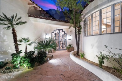 Welcome to this exquisite Santa Barbara style home located in on Troon Country Club in Arizona - for sale on GolfHomes.com, golf home, golf lot