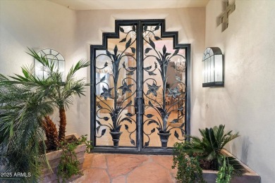 Welcome to this exquisite Santa Barbara style home located in on Troon Country Club in Arizona - for sale on GolfHomes.com, golf home, golf lot