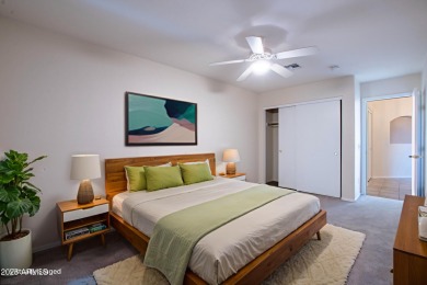 This move-in-ready residence, FULLY RENOVATED IN 2023, boasts a on Tuscany Falls At Pebble Creek in Arizona - for sale on GolfHomes.com, golf home, golf lot