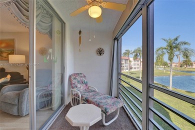 Stunning water & golf course views!  1-bed, 1.5-bath condo in on Sunrise Lakes Phase III in Florida - for sale on GolfHomes.com, golf home, golf lot