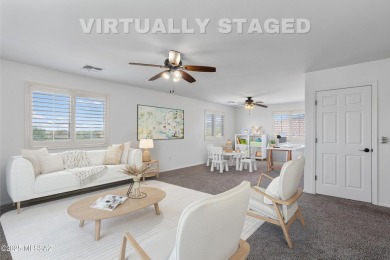 Located in Rancho Vistoso, this Elevation C Plan with Stone sits on The Golf Club at Vistoso in Arizona - for sale on GolfHomes.com, golf home, golf lot