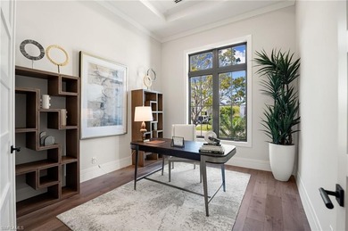 Contemporary coastal architecture with clean, modern lines is on The Moorings Country Club in Florida - for sale on GolfHomes.com, golf home, golf lot