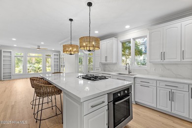 This beautifully renovated home sits along the Ocean #5 fairway on Country Club of Landfall in North Carolina - for sale on GolfHomes.com, golf home, golf lot