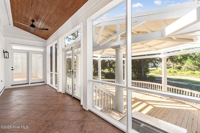 This beautifully renovated home sits along the Ocean #5 fairway on Country Club of Landfall in North Carolina - for sale on GolfHomes.com, golf home, golf lot