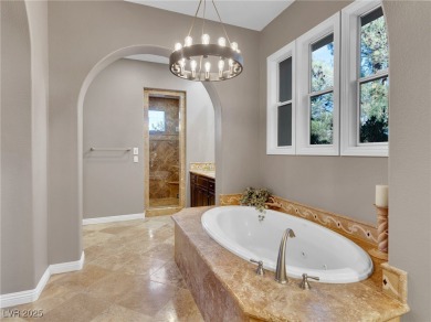 Award Winning Christopher Homes beauty in the prestigious guard on Southern Highlands Golf Club in Nevada - for sale on GolfHomes.com, golf home, golf lot