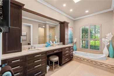 Nestled along the water, this breathtaking estate home on Miromar Lakes Golf Club in Florida - for sale on GolfHomes.com, golf home, golf lot