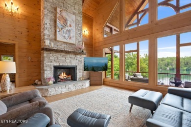 This Luxury Upscale Custom Lakefront Log  Stone Home invites you on Tellico Village -The Links At Kahite Golf Course in Tennessee - for sale on GolfHomes.com, golf home, golf lot