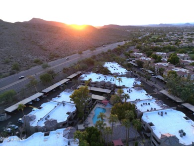 Quiet 1st-floor end unit with desert-view patio across from on Pointe Golf Course on Lookout Mountain in Arizona - for sale on GolfHomes.com, golf home, golf lot