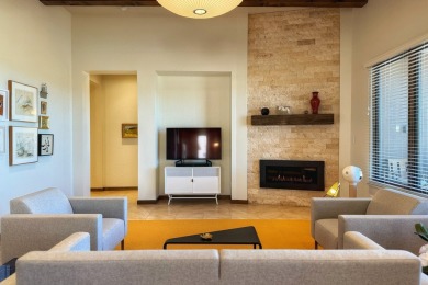 Built in 2019 and lightly lived in, this 3,111 sq/ft home in the on The Club At Las Campanas  in New Mexico - for sale on GolfHomes.com, golf home, golf lot