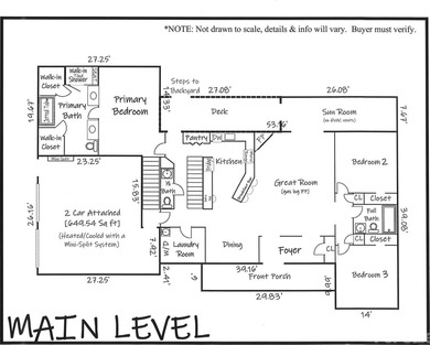 Spacious mostly brick home with main level living located in the on Granada Farms Country Club in North Carolina - for sale on GolfHomes.com, golf home, golf lot
