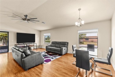 Clean. Crisp. Carefree. This 2020 CBS home has been so lightly on Spanish Lakes Country Club in Florida - for sale on GolfHomes.com, golf home, golf lot