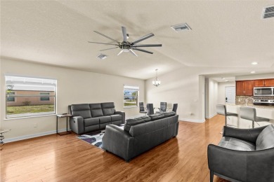 Clean. Crisp. Carefree. This 2020 CBS home has been so lightly on Spanish Lakes Country Club in Florida - for sale on GolfHomes.com, golf home, golf lot