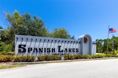 Clean. Crisp. Carefree. This 2020 CBS home has been so lightly on Spanish Lakes Country Club in Florida - for sale on GolfHomes.com, golf home, golf lot