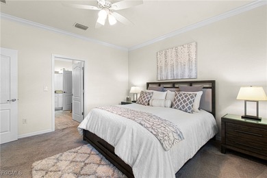 Wow! Lovely partially furnished Milan floorplan lakefront home on Pelican Preserve Golf Club in Florida - for sale on GolfHomes.com, golf home, golf lot