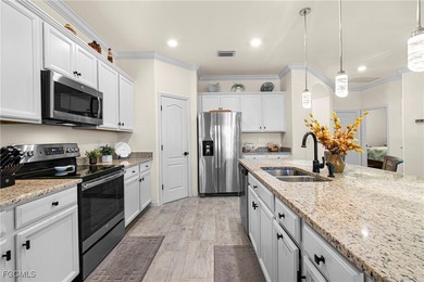 Wow! Lovely partially furnished Milan floorplan lakefront home on Pelican Preserve Golf Club in Florida - for sale on GolfHomes.com, golf home, golf lot