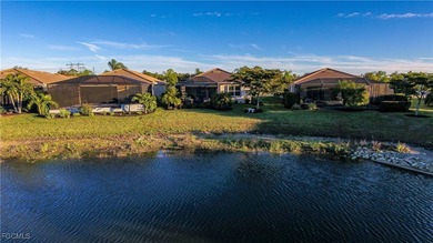 Wow! Lovely partially furnished Milan floorplan lakefront home on Pelican Preserve Golf Club in Florida - for sale on GolfHomes.com, golf home, golf lot