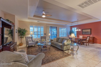 This popular Sienna floor plan sits on a peaceful common area on Tuscany Falls At Pebble Creek in Arizona - for sale on GolfHomes.com, golf home, golf lot
