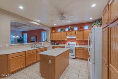 This popular Sienna floor plan sits on a peaceful common area on Tuscany Falls At Pebble Creek in Arizona - for sale on GolfHomes.com, golf home, golf lot