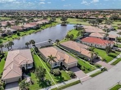 Breathtaking Lake & Sunset Views | Maintenance-Free Luxury on Venetian Golf and River Club in Florida - for sale on GolfHomes.com, golf home, golf lot
