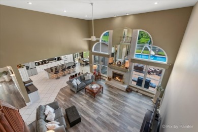 Resort-style living awaits in this 5,779 sf custom-built home in on Prairie Isle Golf Course in Illinois - for sale on GolfHomes.com, golf home, golf lot