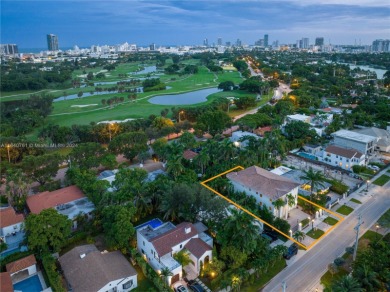 Grand 3-story gated home on prestigious lower North Bay Road on Miami Beach Golf Club in Florida - for sale on GolfHomes.com, golf home, golf lot