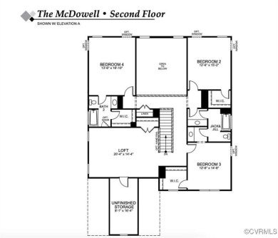 The McDowell offers 4 bedrooms, 3.5 baths and a side-load garage on Highlands Golfers Club in Virginia - for sale on GolfHomes.com, golf home, golf lot