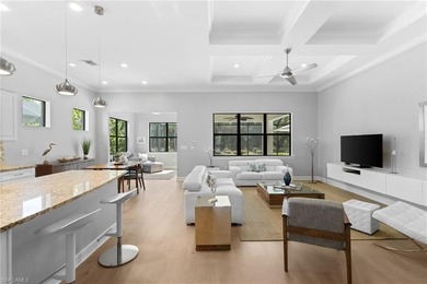 This modern and immaculate two-bedroom plus den residence offers on Calusa Pines Golf Club in Florida - for sale on GolfHomes.com, golf home, golf lot