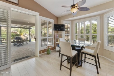 Next level outdoor living in this 2BR, 2BA Hermosa model on a on Ironwood Golf Club in Arizona - for sale on GolfHomes.com, golf home, golf lot