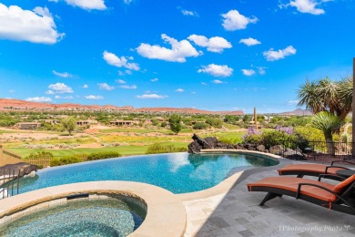 This gorgeous Entrada home sits above hole #13 of the golf on Entrada at Snow Canyon in Utah - for sale on GolfHomes.com, golf home, golf lot