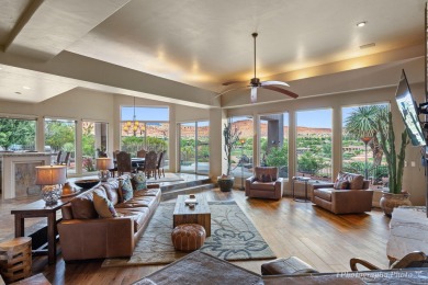 This gorgeous Entrada home sits above hole #13 of the golf on Entrada at Snow Canyon in Utah - for sale on GolfHomes.com, golf home, golf lot