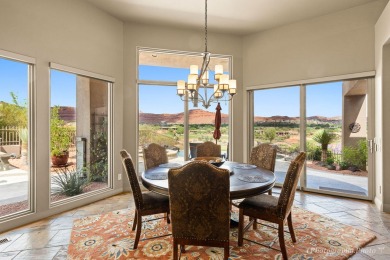 This gorgeous Entrada home sits above hole #13 of the golf on Entrada at Snow Canyon in Utah - for sale on GolfHomes.com, golf home, golf lot