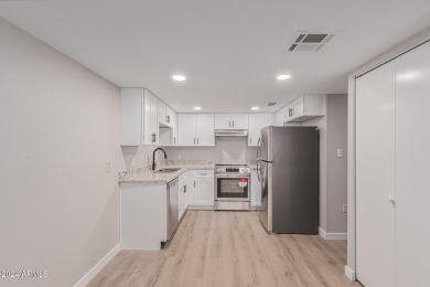 Experience luxury living in this fully remodeled 1-bedroom on Scottsdale Shadows in Arizona - for sale on GolfHomes.com, golf home, golf lot