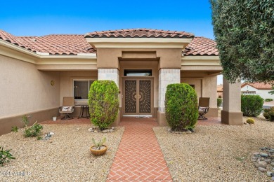 This Expanded Cameron Sits on a Large Corner Lot,Desirable Split on Desert Trails in Arizona - for sale on GolfHomes.com, golf home, golf lot