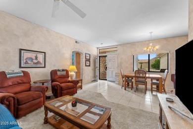 This Expanded Cameron Sits on a Large Corner Lot,Desirable Split on Desert Trails in Arizona - for sale on GolfHomes.com, golf home, golf lot