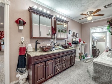 Spacious Multi-Generational Retreat with Pool Oasis on 1.46 on Oak Tree National Golf and Country Club in Oklahoma - for sale on GolfHomes.com, golf home, golf lot