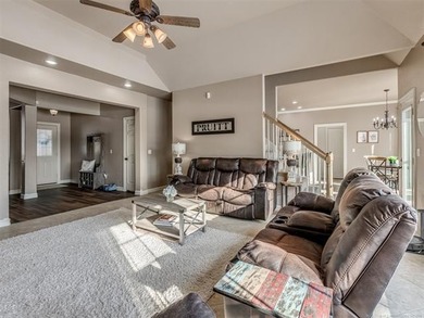 Beautiful 4 bedroom, 3.5 bath, 2.5 story home located on the 9th on Bailey Ranch Golf Club in Oklahoma - for sale on GolfHomes.com, golf home, golf lot