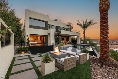 Experience modern luxury and unmatched privacy in this on Reflection Bay Golf Club in Nevada - for sale on GolfHomes.com, golf home, golf lot