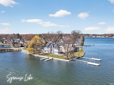 Turnkey luxury with extraordinary frontage on Syracuse Lake on Maxwelton Golf Club, Inc. in Indiana - for sale on GolfHomes.com, golf home, golf lot